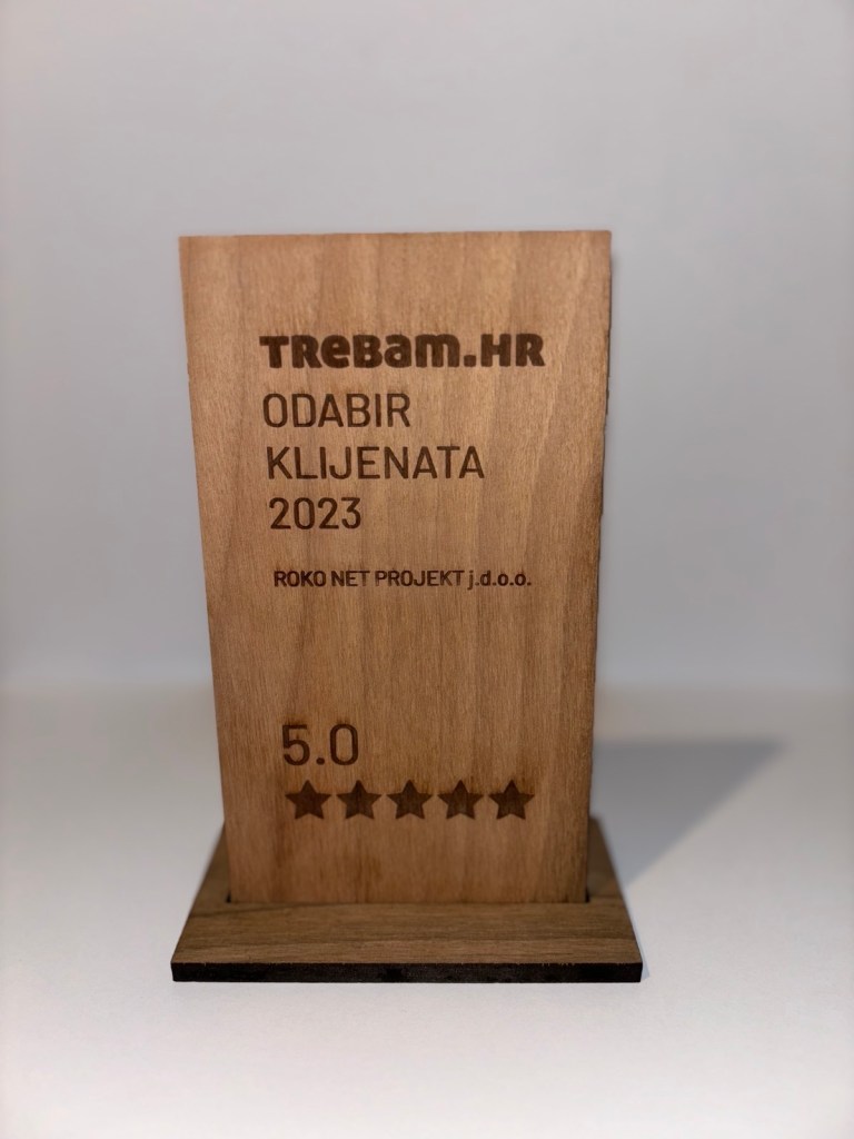 Naši klijenti s portala Trebam.hr ocijenili su nas najvišom mogućom ocjenom.
